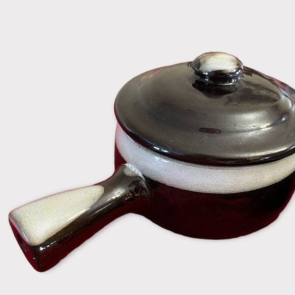 Vintage | Set of 2 Brown & Cream French Onion Soup Bowls - Picture 3 of 4